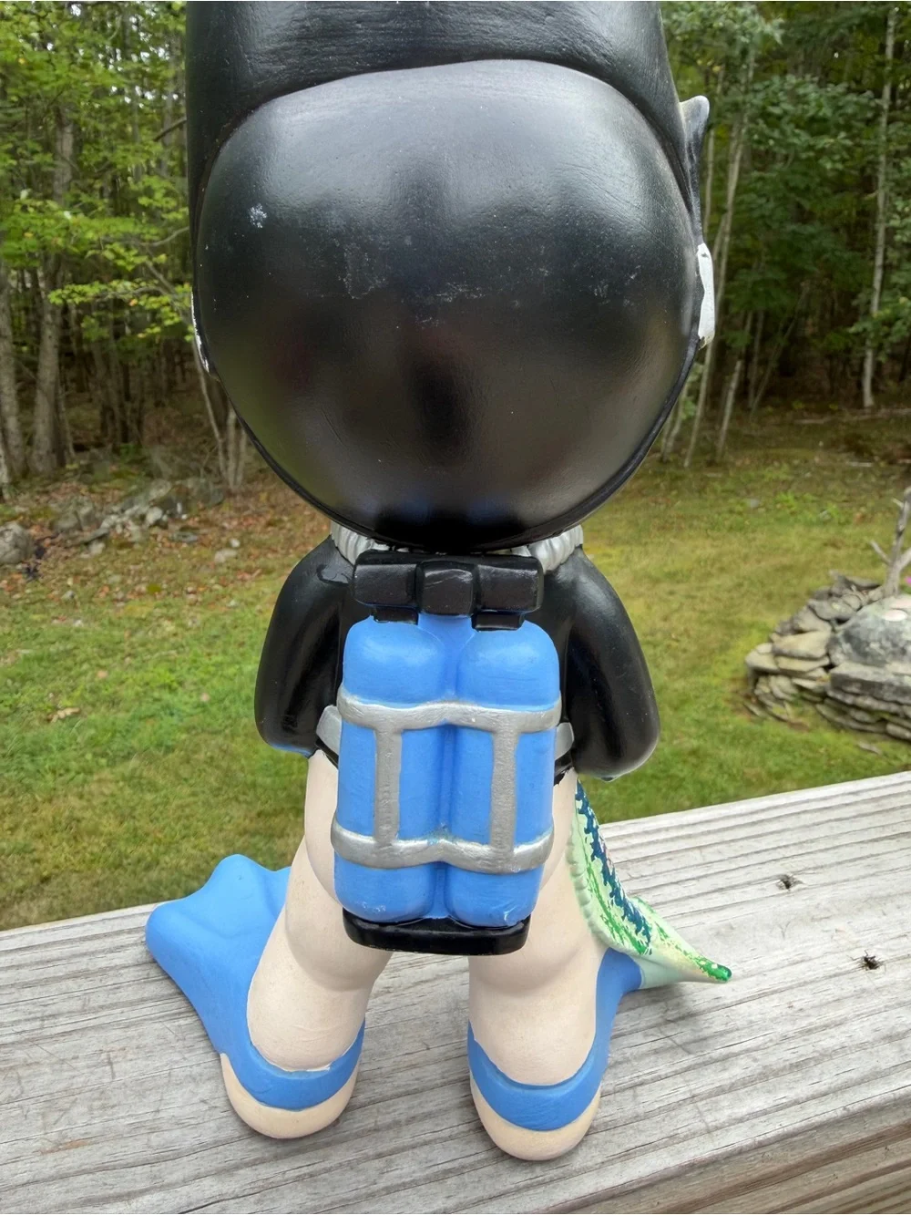 Large Vintage 1970s Scuba Diver Figurine | Retro | Ceramic